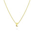 Initials Brick Alphabet Letter Necklace Gold Layered Steel Jewellery